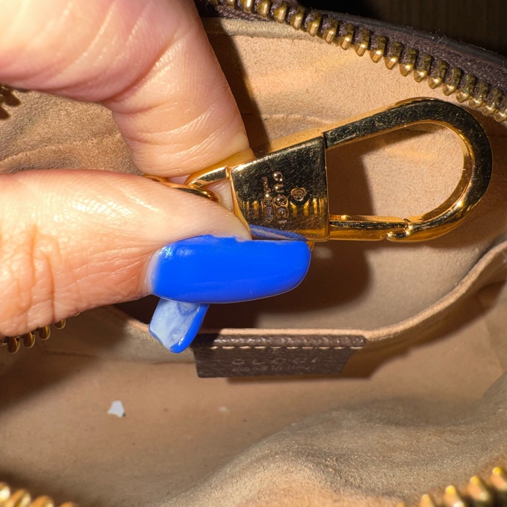 Gucci Beige and Brown Crossbody with Signature Stripe - Picture 7 of 8
